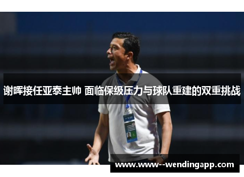 谢晖接任亚泰主帅 面临保级压力与球队重建的双重挑战